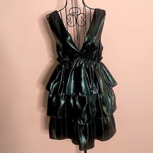 Emerald tiered dress